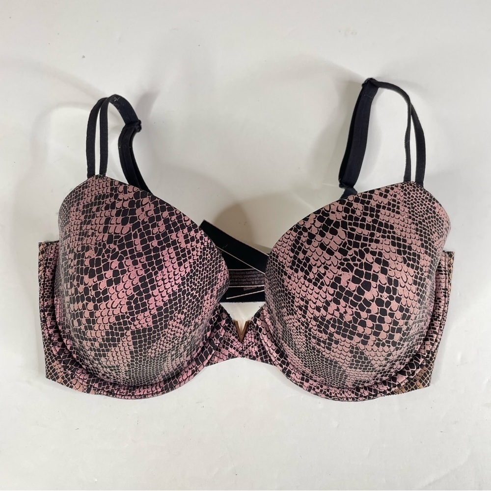Victoria’s Secret Snakeskin Print‎ Lined Demi Bra Size 32DD